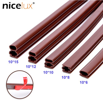 6meter Silicone Rubber Sealing Strip Crash 10x6/8/10/12/15mm Soundproof Door Thong Strip Security Door/ Window Sealed Slot Type