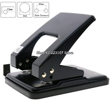 6Mm 2 Gaten Perforator Dubbele Gaten Puncher Machine Perforadora De Papel; 40 Vellen Papier Capaciteit