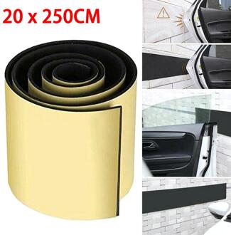 6Mm 250X20Cm Auto Deur Protector Garage Rubberen Muur Guard Bumper Veiligheid Parking Demping Sticker Auto Styling waterdicht Stickers