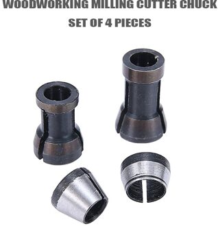 6Mm/6.35Mm/8Mm Gat Diameter Frees Spantang Graveren Trimmen Frezen Voor Hout frezen Houtbewerking