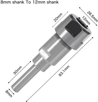 6Mm 8Mm 12Mm 1/4 "1/2" Schacht Router Bit Verlengstuk Collet Graveren Cnc Machine Extension frees Houtbewerking Tool 8mm to 12mm