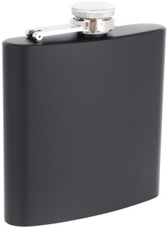 6Oz Draagbare Roestvrij Staal Heupfles Flagon Whiskey Wijn Pot Zwarte Fles Reizen Tour Drinkware Wijn Cup