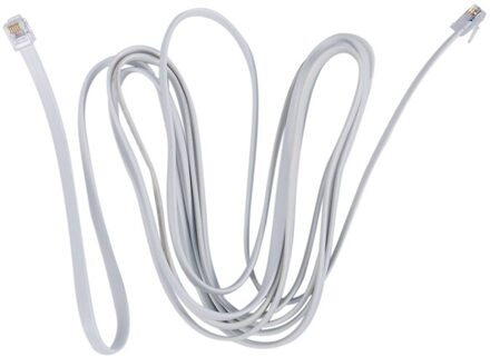 6P6C RJ11 Telefoon Extension Fax Modem Kabel Lijn 9.8Ft Lengte Wit
