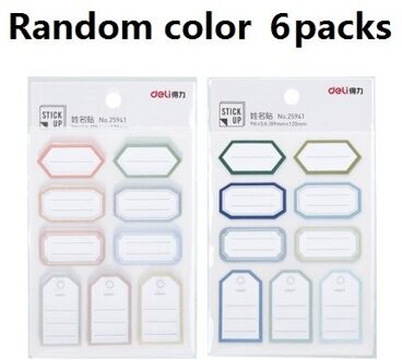 6Packs X 5 Vellen Student Naam Sticker Kleuterschool kinderen Cup Sticker Textbook Label Sticker Office Map Sticker 25940 25941 6packs