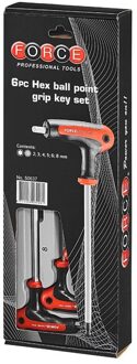 6pc Hex & hex-ball Grip key set 50637
