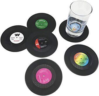 6Pc Vinyl Record Cup Bekerhouder Mat Servies Placemat Record Coaster Creatieve Vinyl Record Cup Bekerhouder