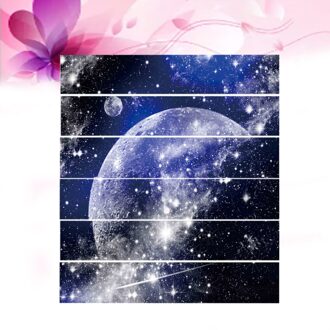 6Pcs/1 Set Diy Trap Stickers Verwijderbare Waterdichte Zelfklevende Trap Decals Trap Riser Muurschilderingen Stickers (Galaxy)