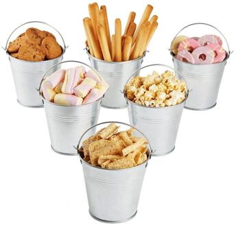 6Pcs 10.5X7.2X10.5Cm Mini Blik Metalen Emmer Icing Frieten Tin Emmers Keuken Thuis Party bruiloft Decoratie Benodigdheden