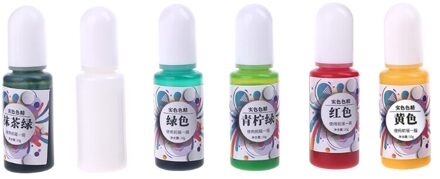 6Pcs 10Ml Epoxyhars Diffusie Pigment Diy Handgemaakte Geurkaars Coloring Kleurstoffen Dye Inkt Sieraden Maken E56C