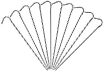6Pcs/10Pcs Titanium Haringen Titanium Tent Nagels Outdoor Camping Tent Stakes Bocht Haak Tenten Accessoires 10stk