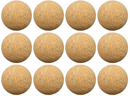6Pcs/12Pcs 36Mm Kurk Massief Houten Tafelvoetbal Tafel Voetbal Bal Voetbal Baby Fussball Desktop Tafel voetbal 12stk