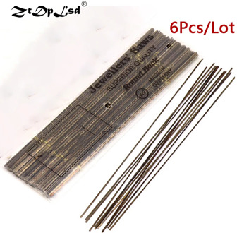 6PCS 130MM Diamond Wire Saw Blade Cutter Jewelry Metal Cutting Jig Blades Woodworking Hand Craft Tools Scroll Spiral Teeth