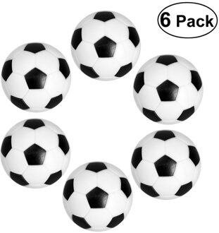 6Pcs 32Mm Tafel Voetbal Ballen Zwart/Wit