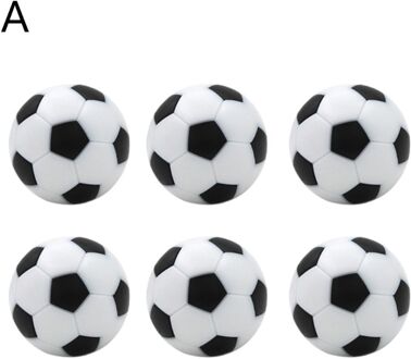 6Pcs 32Mm Tafel Voetbal Tafelvoetbal Fussball Voetbal Machine Accessoires Replacements Mini Zwart-witte Bal Kinderen Indoor Games