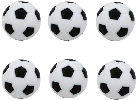 6Pcs 32Mm Voetbaltafel Tafelvoetbal Bal Voetbal Voor Entertainment Familie Spel zwart