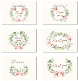 6Pcs 3D Festival Serie Dank U Wenskaart Creatieve Bruiloft Zegen Kaart Envelop Sticker Set 6X8 inch