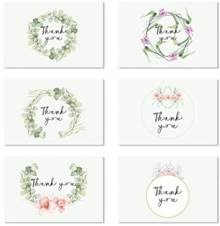 6Pcs 3D Festival Serie Dank U Wenskaart Creatieve Bruiloft Zegen Kaart Envelop Sticker Set 6X8 inch