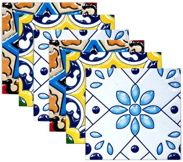 6Pcs 3D Stereo Muurstickers Zelfklevend Behang Simulatie Mozaïek Tegel Stickers Keuken Stickers Waterdichte 20X20cm Sticker