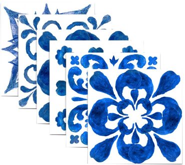 6Pcs 3D Stereo Muurstickers Zelfklevend Behang Simulatie Mozaïek Tegel Stickers Keuken Stickers Waterdichte 20X20cm Sticker