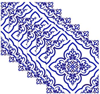 6Pcs 3D Stereo Muurstickers Zelfklevend Behang Simulatie Mozaïek Tegel Stickers Keuken Stickers Waterdichte 20X20cm Sticker