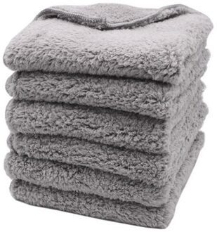 6Pcs 500GSM 40X40Cm Super Dikke Pluche Edgeless Microfiber Handdoeken Car Care Cleaning Microvezel Polijsten Detaillering Drogen