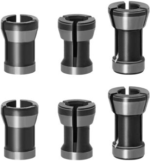 6Pcs Adapter Spantang Bus 6Mm 6.35Mm 8Mm Spantang Graveren Trimmen Machine Elektrische Houtbewerking Cutter accessoires