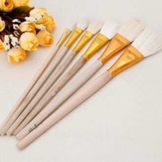 6Pcs Artist S Penselen Set Wol Haar Aquarel Acryl Olieverf Borstel