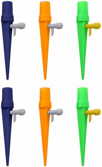 6Pcs Automatische Drip Irrigatie Watering Plant Self Watering Spikes Met Controle Tap Schakelaar Watering Spike Kit Voor Planten Bloem