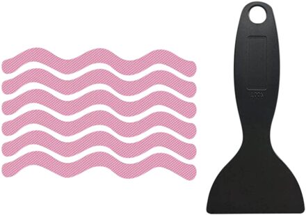 6Pcs Bad Sticker Antislip Bad Sticker Veiligheid Wastafel Douche Sticker Lijm Keuken Badkamer Vloer Decoratie roze