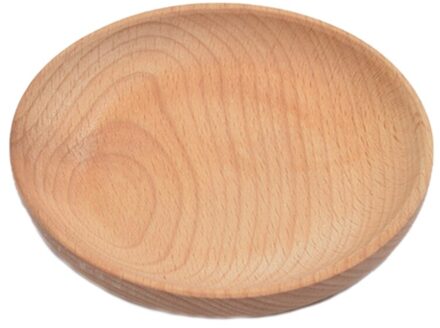 6Pcs Beukenhout Ronde Diner Plaat Westerse Voedsel Ronde Dessert Dienblad Snack Fruit Droog Organizer Holder Home decor