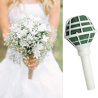 6Pcs Boeket Houder Set Bridal Wedding Boeket Groen Schuim Bloem Houder Kit Decoratie Arrangement Bruiloft Benodigdheden