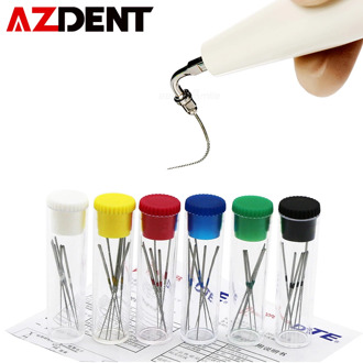 6pcs/box Dental U files Root Canal Endodontic Files Stainless Steel Ultrasonic Optional Sizes Used for Dentistry Root Cleaning