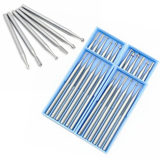 6pcs/box Tungsten Steel Engraving Knife Wood Milling Cutter For Carvings / Olive Kernel Dental Tungsten Carbide Burs