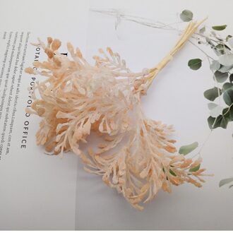 6Pcs/Bundel Kerst Decoratie Plant Krans Bruiloft Decoratie Bloem Handgemaakte Diy Box Accessoires Kunstmatige Bloem Oranje