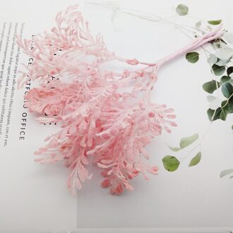 6Pcs/Bundel Kerst Decoratie Plant Krans Bruiloft Decoratie Bloem Handgemaakte Diy Box Accessoires Kunstmatige Bloem Roze