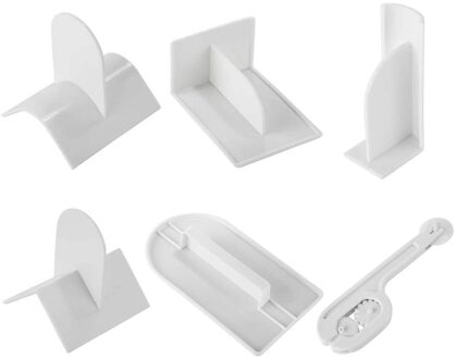6Pcs Cake Restauratie Soepeler Paddle Tool Sugarcraft Icing Fondant Polijstmachine Finisher Keuken Accessoires Cake Maken Gereedschap
