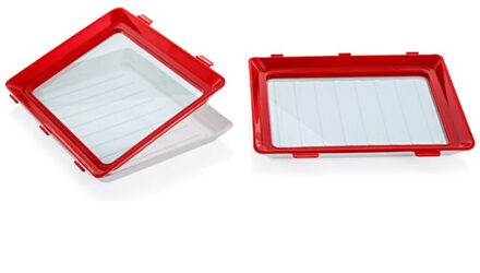 6PCS Clever Lade Voedsel Behoud Lade Plastic Voedsel Opslag Container Set Voedsel Verse Opslag Magnetron Cover 5stk