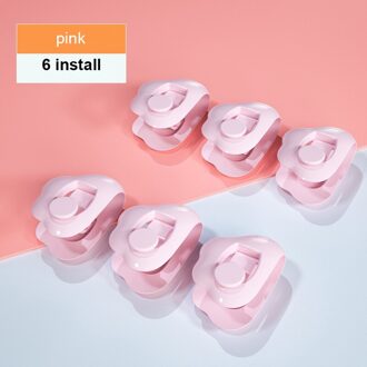 6Pcs Cloud Quilt Houder Huishoudelijke Naald-Gratis Anti-Running Antislip Quilt Voorblad Bevestigingsclip eenvoudige Multi-Kleur Wasknijper roze