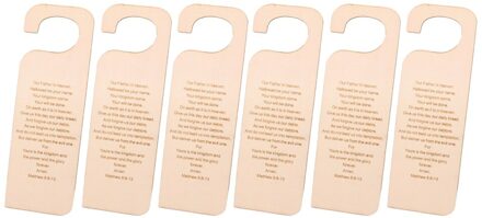 6Pcs Deur Opknoping Ornament Glyph Deur Hanger Woondecoratie Feestartikelen Voor Hotel Mall Office (Kaki) 24X8X0.3cm