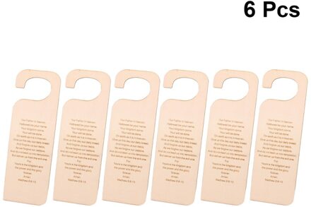 6Pcs Deur Opknoping Ornament Glyph Deur Hanger Woondecoratie Feestartikelen Voor Hotel Mall Office (Kaki)