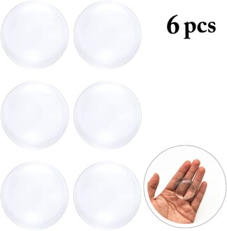 6Pcs Deur Terug Handvat Bumper Ronde Clear Zelfklevend Deurstopper Bumper Muur Protector Guard Stopper Zelfklevende Rubber