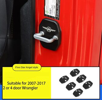 6Pcs Deurslot Beschermende Decoratie Cover Voor Wrangler Accessoires Five ster 6 stk