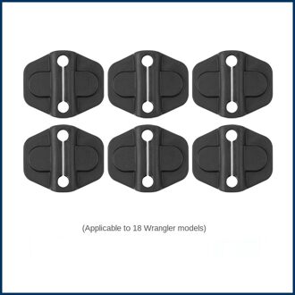 6Pcs Deurslot Beschermende Decoratie Cover Voor Wrangler Accessoires zwart 6 stk