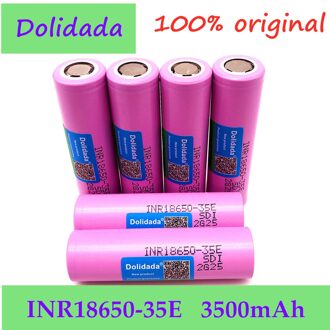 6Pcs Dolidada 100% Originele Voor Samsung 18650 3500Mah 20A Ontlading INR18650 35E 18650 Batterij Li-Ion 3.7V Oplaadbare batterij 1stk