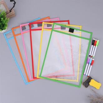 6Pcs Droge Wissen Zakken Herbruikbare Droge Wissen Mouwen Tassen Vel Protectors Papier Cover Losse Blad Protector Papier Bestand Beschermen tas