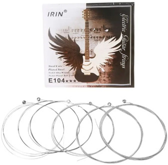 6pcs E104 Electric Guitar Strings 008-038 Plated Steel Core Nickel Alloy Wound