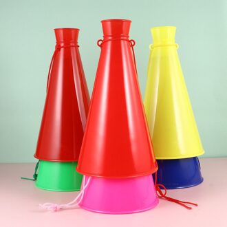 6Pcs Fan Trompet Speelgoed Kleurrijke Promotionele Rekwisieten Juichen Hoorn Kids Lawaai Maken Gereedschap Juichen Luidspreker (Verschillende Col