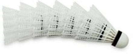 6pcs Fine Sporting Zacht Plastic Badminton Shuttle Wit