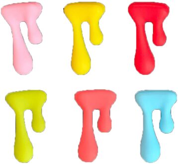 6Pcs Glas Herkenner Creatieve Silicagel Label Rode Wijn Cup En Rea Cup Hanger Charm Drinken Glas Identificatie Cup labels