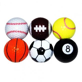 6Pcs Golfbal Draagbare Sport Praktijk Training Tools Twee Lagen Golf Practice Ballen Golf Tool